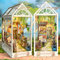 CRIOLPO Book Nook Kit-DIY Puppenhaus Holz Haus, Buch Ecke Miniatur Kit für Erwachsene Teens, 3D Holzpuzzle Bücherecke Bücherregaleinsatz mit Sensor Led Licht