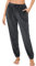 Lovasy Pantaloni del Pigiama Donna in Pile Pantaloni Lunghi Morbidi e Caldo Pantaloni da Notte con Tasche per Casa Casual,A Grigio scuro,L