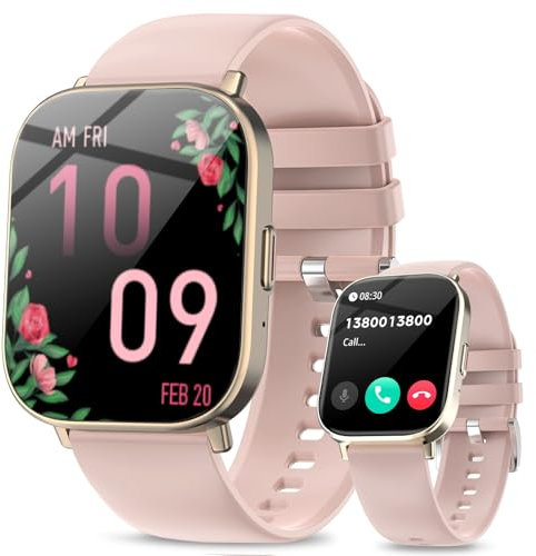 Fitoncloud Reloj Inteligente Mujer Hombre con Llamadas & Asistente de Voz, 2,01 HD Smartwatch con 100+ Modos Deportivos, Impermeable IP67 Smart Watches para iOS Android Phone