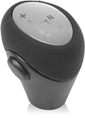 Taesayl Schaltknauf, Schaltknauf, silberfarben, kompatibel mit Smart 450 451 Coupe, 450 451, Schwarz