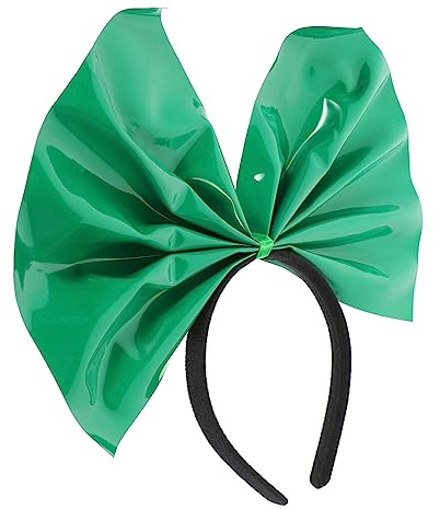 Großes Schleifen Haarband für Damen, Grün, Stoff, Elegant