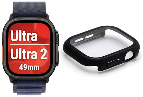 Full Body Schutzglas für Apple Watch Ultra 3/Ultra 2/Ultra (49mm) 10H, IP68 | DISPLEX Smartwatch Glass, All-in-One-Protector, Rundumschutz für Display & Gehäuse, wasserdicht, Snap-on-Montage, Ultra-Clear
