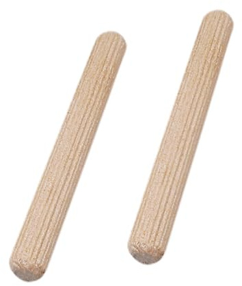 SKIR'CO (100 pièces) Chevilles en bois 8 x 70 mm, Chevilles en bois rainurées, Goupilles nervurées pour meubles, Chevilles rainurées