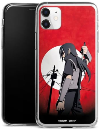 Slim Case kompatibel mit Apple iPhone 11 Silikon Handyhülle transparent Hülle extra dünn Naruto Shippuden Manga Anime