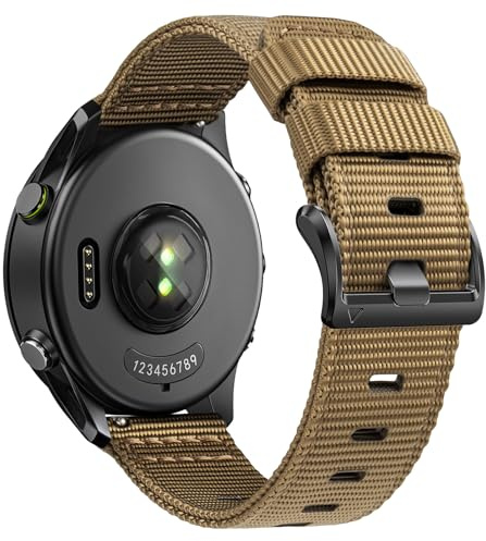 ANBEST Compatible with Garmin Vivoactive 5/6/3 Armband, 20 mm Nylon Replacement Sports Straps for Garmin Forerunner 165/245/645/158 Armband
