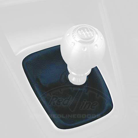 RedlineGoods 6-Gange Schaltsack Manschette kompatibel mit Volkswagen Golf MK IV 1997-03. Maßgeschneidert - Nicht universell. Echtes Top Qualitat Italienisches Alcantara. Schwarz mit Rotem Faden