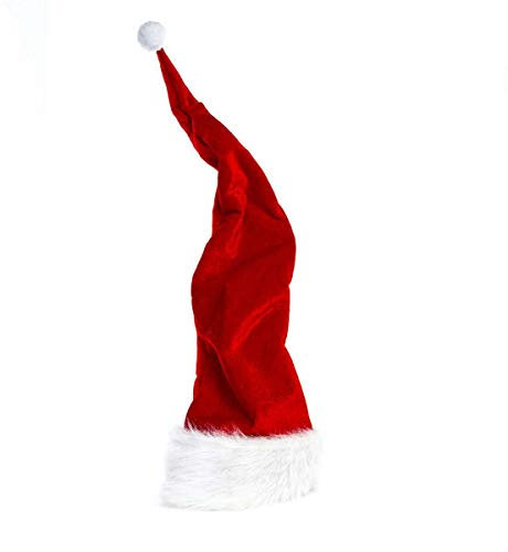 Weihnachtsmütze Länge ca. 85cm Nikolausmütze rot Weihnachtsmann Santa Claus Xmas Mütze (1, Polyester)