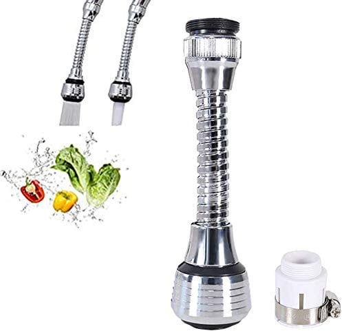 Universal Faucet Extension, Kitchen Faucet Extender, Kitchen Tap Extension, Flexible Faucet Sprayer Thread Interface for Bathroom Kitchen Tap Nozzle Filter Adapter