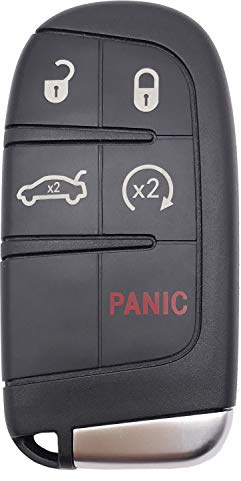 Custodia di ricambio per chiave telecomando a 5 pulsanti, adatta per Jeep Grand Cherokee Dodge Challenger Dart Durango Journey Chrysler 300 Key Fob Shell