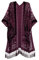 MJ SERECA Women's Burnout Velvet Kimono Long Cardigan Cover Up with Tassel (Burgundy)