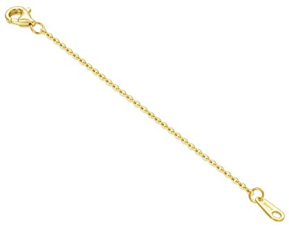 BEBEWO Kettenverlängerung 585 Gold Halskette Armband Verlängerungskette Gelbgold 2.5cm Kettenverlängerung für Damen