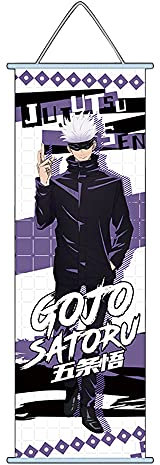 Gojo Satoru Scrolls Poster Banner, Anime Gojo Satoru Itadori Yuji Fushiguro Megumi Poster zum Aufhängen, Wandbild, Heimdekoration, 70 x 30 cm