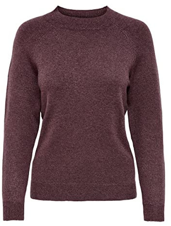 ONLY Damen Pullover Strickpullover ONLRICA Life 15204279, Rose Brown/Detail:w. Melange ,S