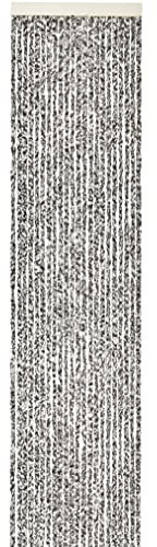 Wicotex Flauschvorhang Türvorhang SCHWARZ Mix (100x240 cm) Katzenschwanzvorhänge - Insektenschutz - Raumteiler, Sichtschutz für Ihre Balkon/Terrassentür