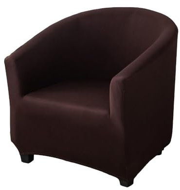 Morbuy Sesselbezug Stretch, Sessel Überzug Universal Sesselhussen Waschbar Sesselüberzug Hussen Cocktailsessel Clubsessel Überzug Weich, Elastisch (Kaffee)