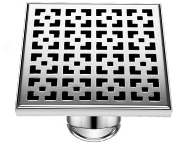 XUNFAKEJI Bodenablauf Edelstahl 304, Aussen Hofablauf, Dusche Duschrinne, Quadratische Duschrinnen Anti-Geruchs-Waste Gate Große Kaliber, für Badezimmer Küche Garage Keller (20x20cm -D)