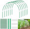 DOUUCO 36 Stück 43 cm Pflanztunnel Bögen, Folientunnel Bögen, Rust Free Fiberglas Tunnelbogen stabil Durable Frei Biegbar Gartenreifen, Gewächshaus Reifen für Gartenstoff Gartenpfähle