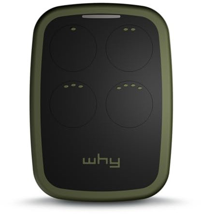 Télécommande universelle WHY EVO NOA à 4 boutons - Programmable code fixe ou code tournant - Fréquences 433 ou 868 mhz - Pour portails et porte de garage (Vert Profond)