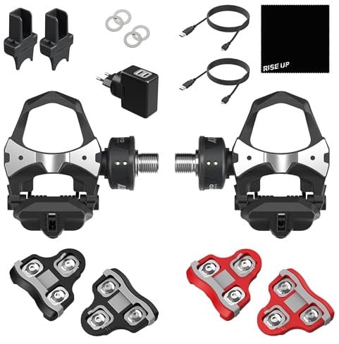 Favero Assioma Duo, Dual-Sensing Side Pedal Based Cycling Power Meter with Extra Cleats, Bluetooth & ANT+ Connectivity for Bike Computers, Cycling GPS Units, & Smartphones