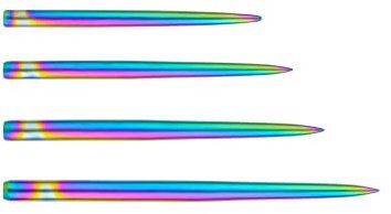 ONE80 Dart Steel Tip Long Taper Point Wechselspitzen Steeldarts – Hochwertige Steeldart Spitzen für präzise Würfe & optimale Boardhaftung (Mehrfarbig, 34 mm)