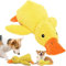Quack-Quack Duck Hundespielzeug,Anti Stress Ente Für Hunde,Spielzeug Ente für Hund,Dog Beruhigende Ente Hunde Soundspielzeug,Plüsch Kauspielzeug für Hund Ruhig und Ausgeglichen Antistress Ente Gelb