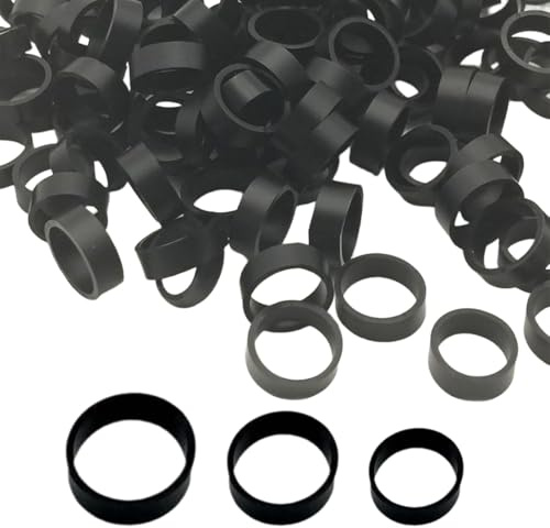 THQAE 90 Pcs gummibänder, Gummibänder Schwarz, 3 Größen Hochbelastbar Dick Taktische Gummibänder,Gummiringe Breit,Expandierbar Elastische Gummibänder für Haus Schule Büro und Industrie
