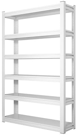 Future Warrior Scaffale per carichi pesanti, cantina, 80 x 40 x 180 cm, con struttura in acciaio, portata fino a 1080 kg, 6 ripiani regolabili