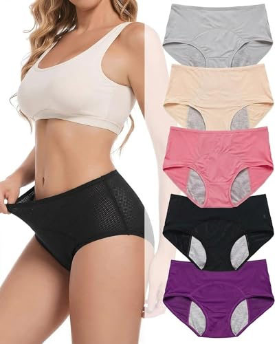 Drywear Slipeinlagen Schwarz Damen Inkontinenz, Unsichtbare und Atmungsaktive Einlagen, Waschbar und Wiederverwendbar, Diskret für Alltag und Nacht (Multicoloured,XL)