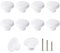 ShipeeKin Lot de 10 Bouton En Céramique Blanc, Céramique Poignée Porte, Rétro Rond En Céramique Armoire Tiroir Cuisine Poignée De Traction 32mm Avec 3 tailles de vis