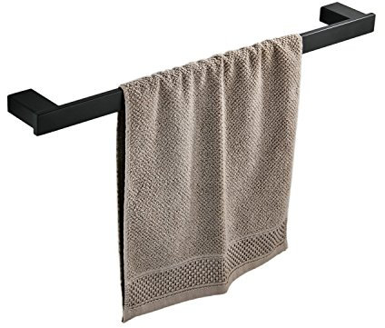 Badezimmer Toilette 40cm Handtuchstange Wandhalterung, Edelstahl - Edelstahl,Schwarz