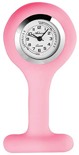 Adrina Unisex – Uhr Krankenschwesteruhr Silikon Ansteckuhr Analog Quarz 4100007-002