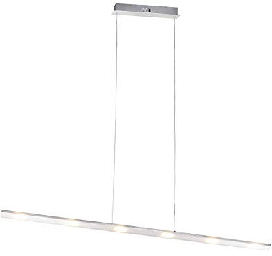 QAZQA - Design Design-Hängelampe I Pendellampe I Pendelleuchte Stahl I Silber I nickel matt mit Touch-Dimmer inkl. LED - Platin Touch-funktion Dimmer I Dimmbar I Wohnzimmer - Stahl Länglich - I (nicht