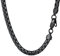 PROSTEEL Damen Kette schwarz kurz platte Venezianierkette Box Kette 36+5cm/6mm verstellbar Gliederkette Collier trendige Halskette Modeschmuck für Frauen Mädchen