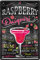 schilderkreis24 - Blechschilder Cocktail Rezept Deko Metallschild Schild für alle Bar Theke oder Pub Besitzer Geschenk zum Geburtstag oder Weihnachten 20x30 cm (Raspberry Daiquiri)