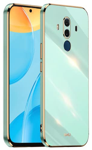 EASSGU [Cadre Galvanisé Coque pour Huawei Mate10 Pro (6 inches) Etui de Protection en Silicone TPU - Vert