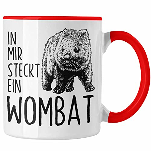Trendation - Wombat Tasse Geschenk für Wombat Liebhaber In Mir Steckt Ein Wombat (Rot)