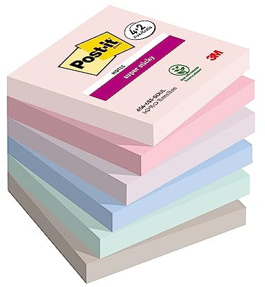 Post-it Haftnotizen Soulful Collection Super Sticky 76 x 76 mm 4+2-6 Blöcke á 90 Blatt