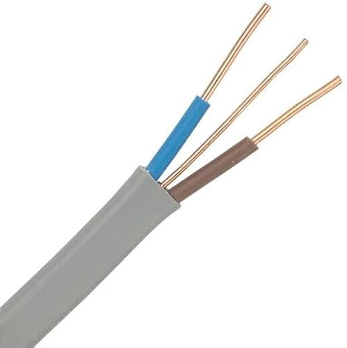 JAFSAL ONLINE Electrical Grey Twin & Earth Cable Lighting Electric Wire for Industrial & Domestic Wiring (4.0mm, 1.5m)
