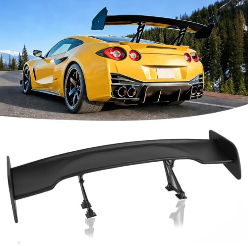 Goodfitment - GT Universal Spoiler, Glossy Black 47Inch Adjustable Rear Trunk Wing, Lightweight ABS Car Spoiler GT Style