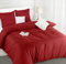 Utopia Bedding Bettwäsche 220x240 Set - Mikrofaser Bettbezug 240x220 cm + 2 Kissenbezüge 65x65 cm - Rot