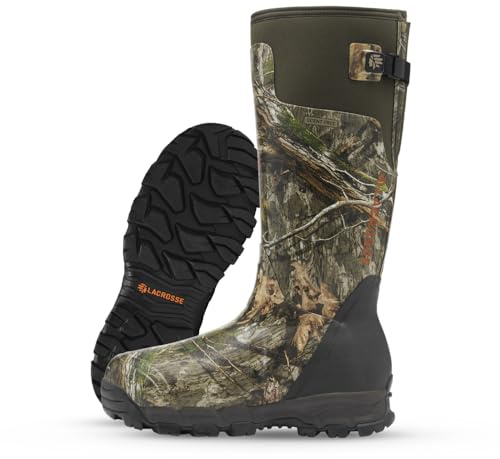 LaCrosse Alphaburly Pro 18 1000G Insulated Rubber Boots for Men - Waterproof Hunting & Camo Boots with Slip-Resistant Outsole - Burly Pro Outsole - EVA Midsole - Mossy Oak Country Dna - 13