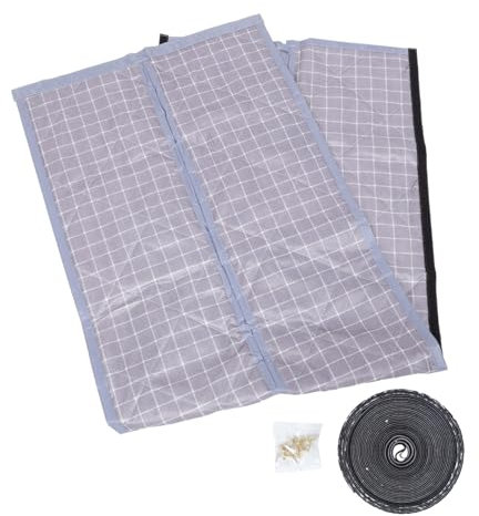 AOKWAWALIY 1 ensemble de rideau tempête auto-scellant pour porte magnétique - Store de porte automatique pour fenêtres - Écran magnétique épais et coupe-vent - Tissu Oxford d'hiver