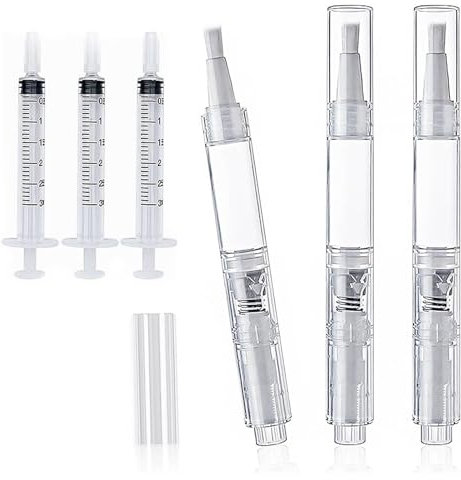 LINXINS 6 Pcs Touch Up Paint Pen, 3ml Acrylic White Matte Paint for Walls, Furniture & Fixtures, Refillable, Transparent, Easy to Use, Splashproof, Indoor Use, Pack of 1 count