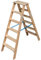 Krause 818430 Stabilo Stufen-Doppelleiter, Holz, 2x6 Stufen