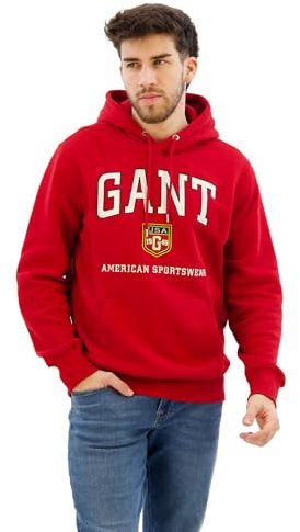 GANT Herren Graphic Hoodie Kapuzenpullover, Shadow Rose, L
