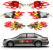 CHENNAN 6 Stück Flamme Aufkleber Motorräder Auto Dekorationen Sticker Zubehör Flamme Grafik Streifen Aufkleber Stilvolle und Schöne Auto-Aufkleber für Autos Bikes Motorräder Trucks, 20cm (Rote)
