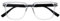 OPULIZE LEO Lesebrille - Großes Rechteckiges Gestell - Klar - Schwarze Bügel - Herren Damen - Federscharniere - R55-C - +1.00