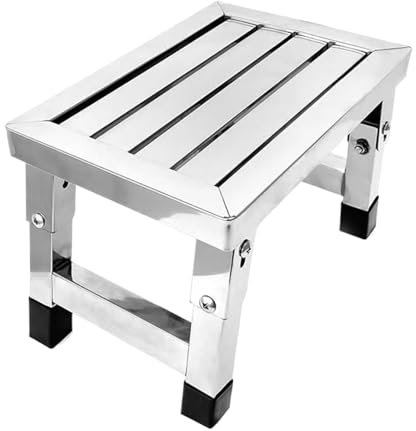 Large,Sgabello Pieghevole,Camper Scaletta,Materiale in Acciaio Inossidabile Scaletta Gradini,Adatto Per Camper E Uso Domestico
