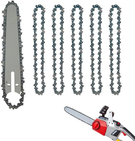 5 Stück Mini Kettensäge Kette mit Schwert, 6 Inch Sägeketten Aus Legiertem Stahl, 37 Antriebsglieder Kettensäge Ersatzkette, Rückschlagsarme Kette, Ersatz Sägekette für Gartenscheren Holzschneidenz