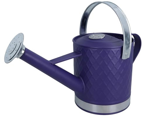 3L Watering Can Purple Steel Metal Water Greenhouse Garden Plants Home